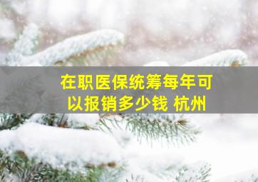 在职医保统筹每年可以报销多少钱 杭州